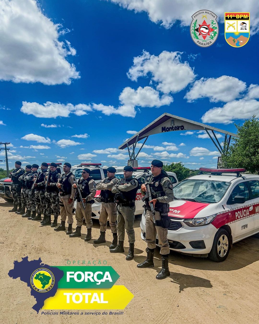 POLÍCIA FORTE, SOCIEDADE SEGURA: 11º Batalhão da Polícia Militar realiza Operação Força Total