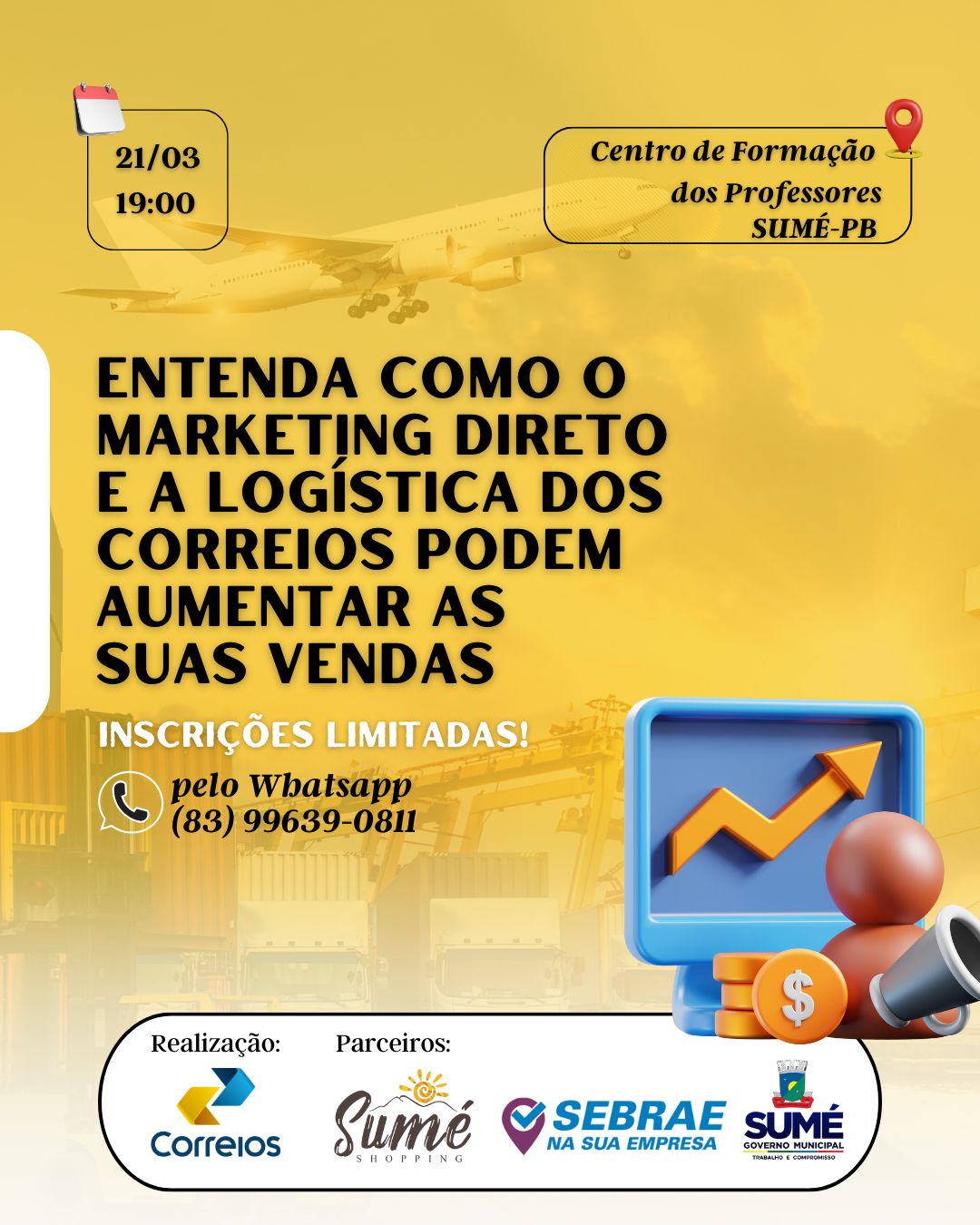 Correios fará palestra para empresários de Sumé