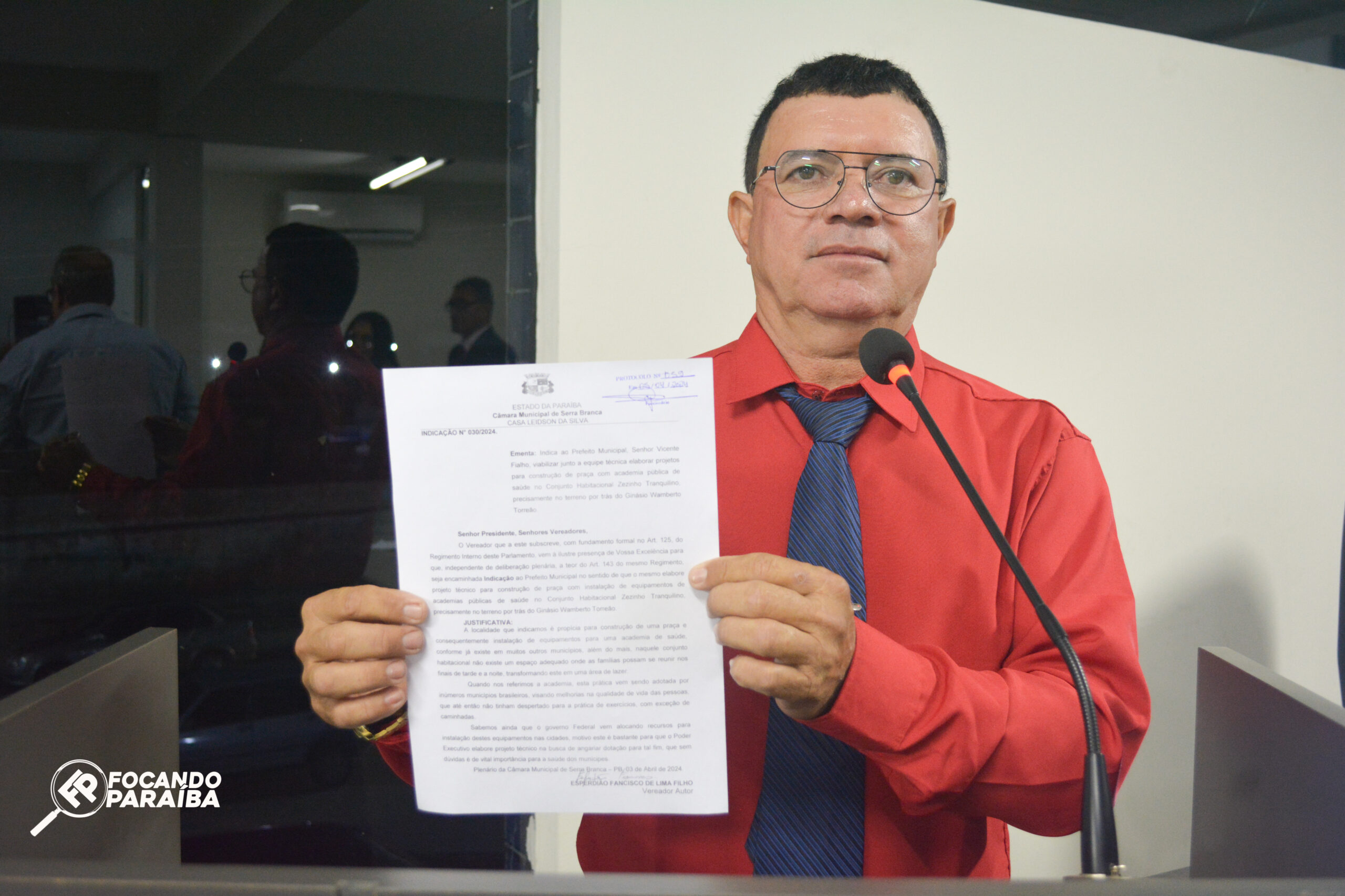 Vereador Esperdião Francisco propõe projeto para construção de Praça no Conjunto Habitacional Zezinho Tranquilino, em Serra Branca