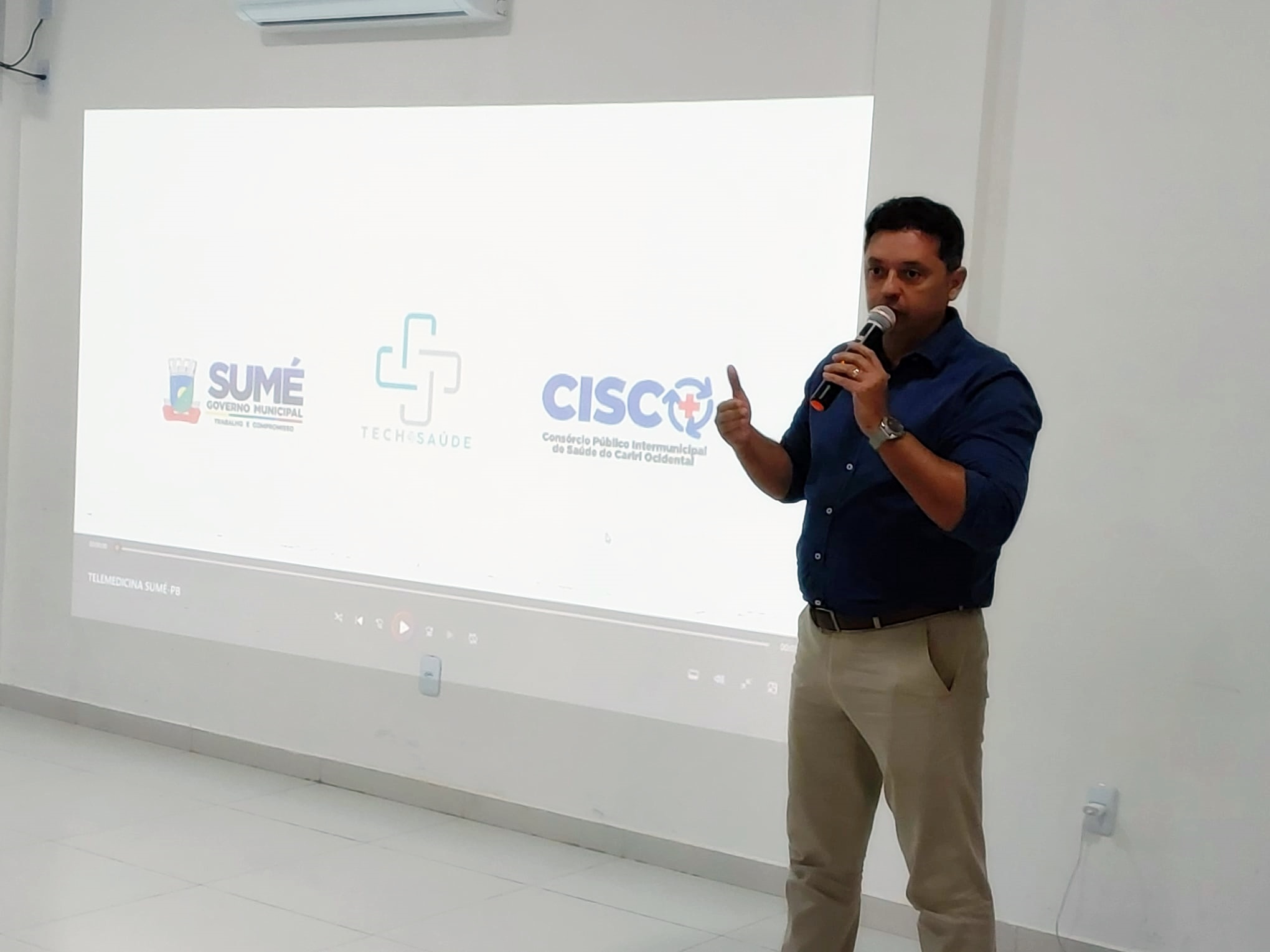 Presidente do CISCO e prefeito de Sumé destaca implantação da Telemedicina