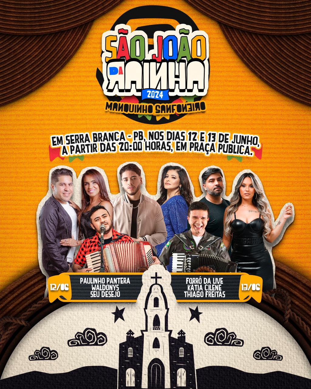Prefeitura de Serra Branca divulga programação do São João da Rainha 2024