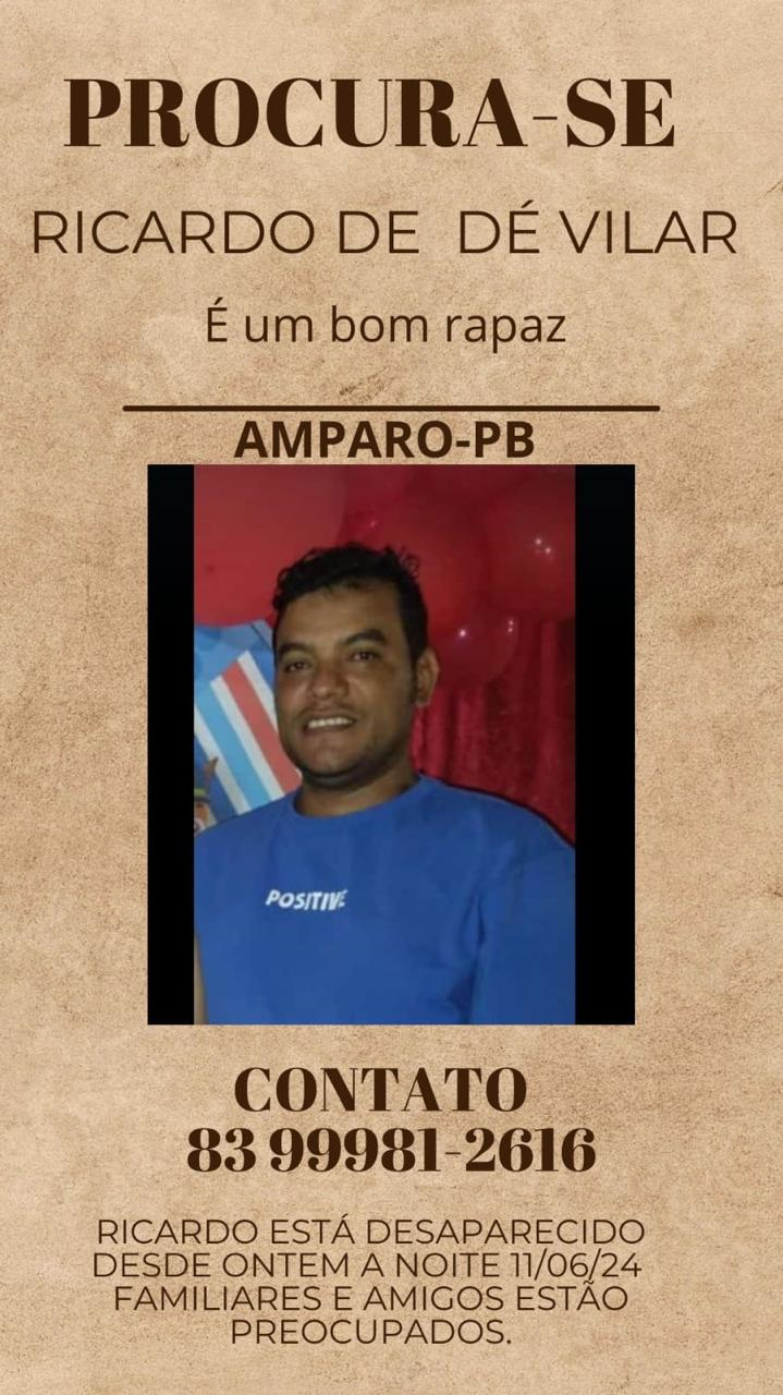 Desaparecido há três dias é procurado por família em Amparo