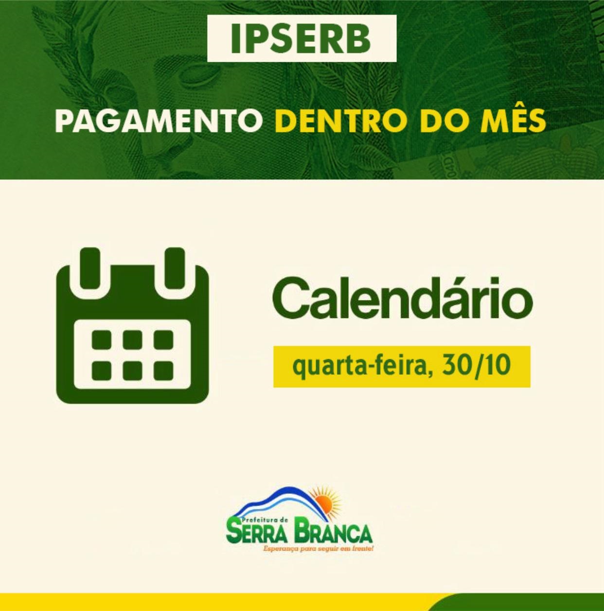 IPSERB anuncia pagamento da folha de servidores referente a outubro