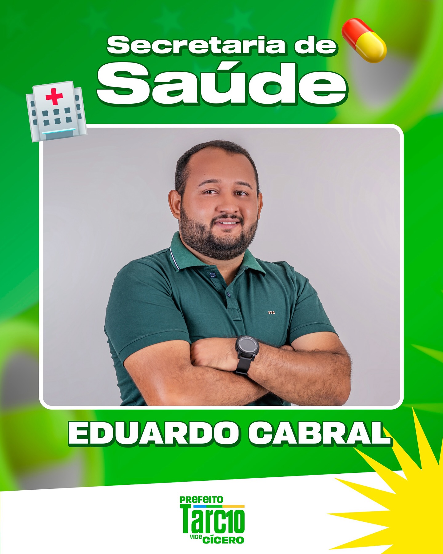 Prefeito eleito de Amparo, Tarcio Gabriel, anuncia Eduardo da Farmácia como novo secretário de Saúde