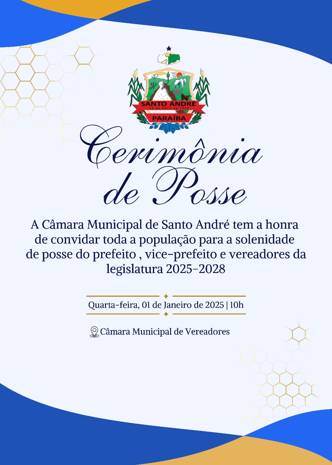 Santo André: Prefeito, vice-prefeito e vereadores serão empossados nesta quarta-feira