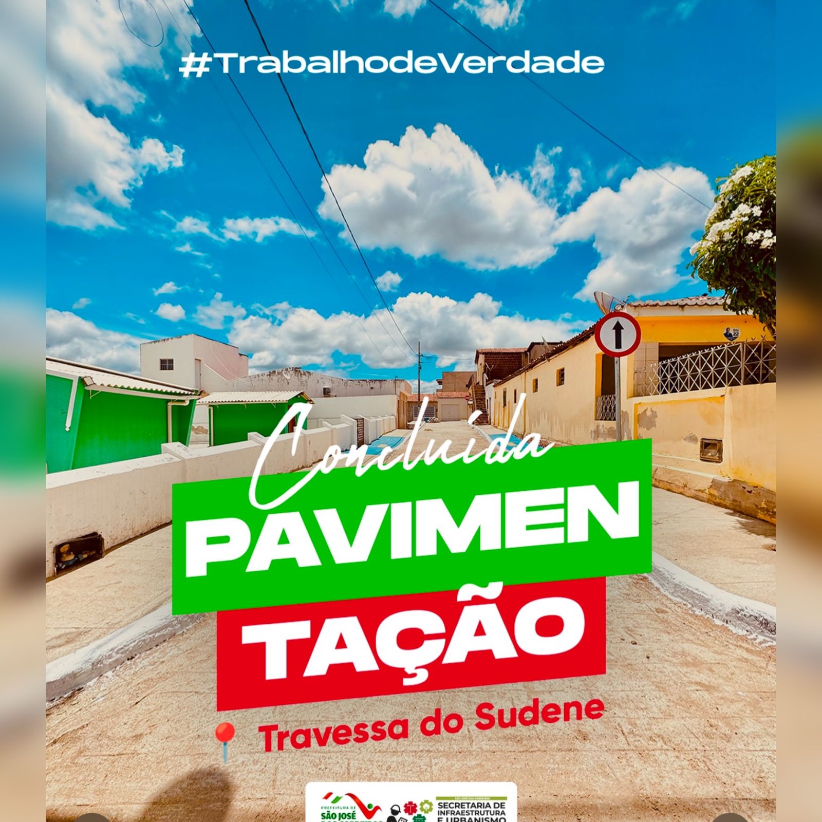 São José dos Cordeiros conclui pavimentação na Travessa do Sudene e avança rumo a 100% de cobertura