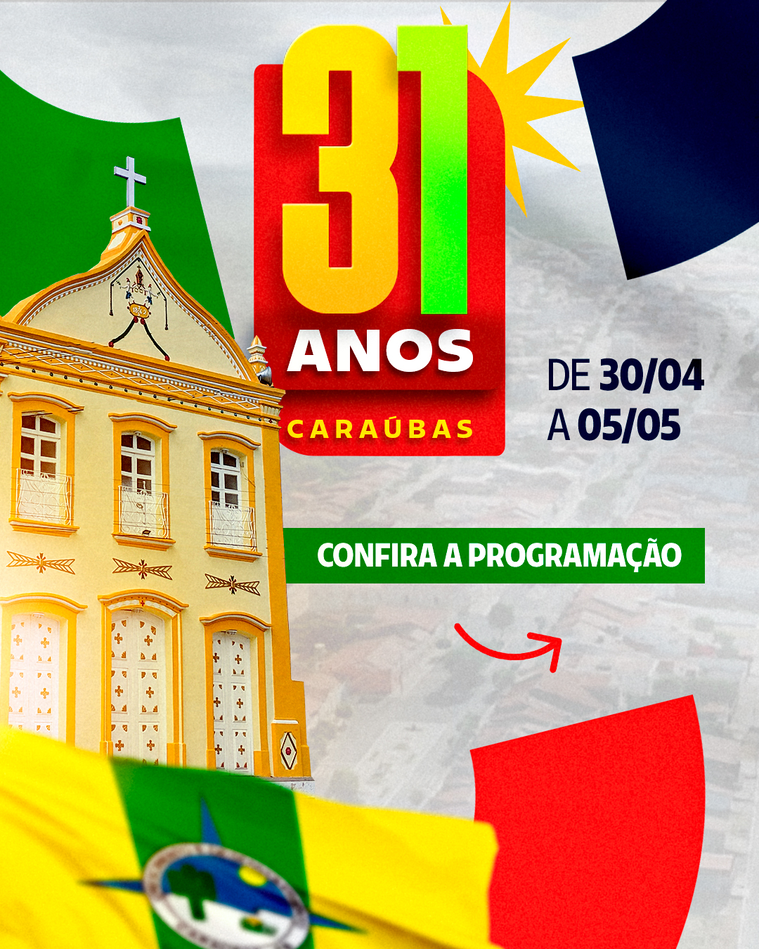 Caraúbas celebra 31 anos de emancipação política com programação especial