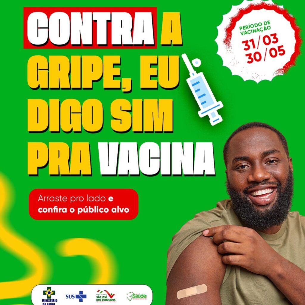 Vacinação contra a gripe começa em São José dos Cordeiros: veja quem deve se vacinar