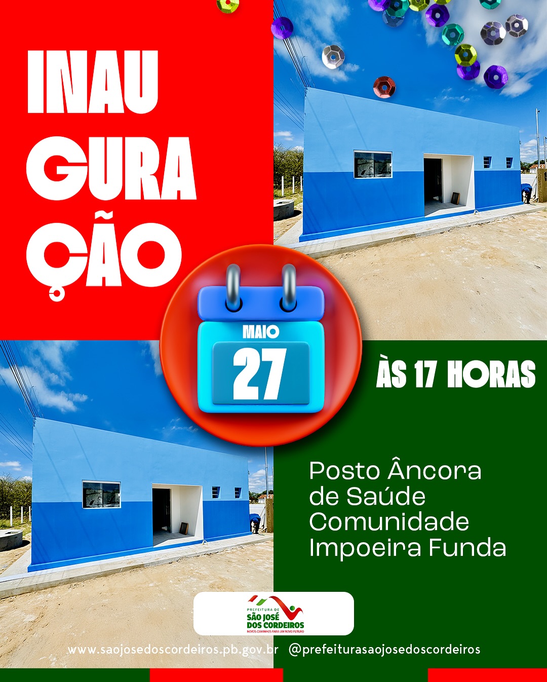 Prefeito Felício Queiroz fará inaugurações de obras que prometem melhorar a qualidade de vida em São José dos Cordeiros