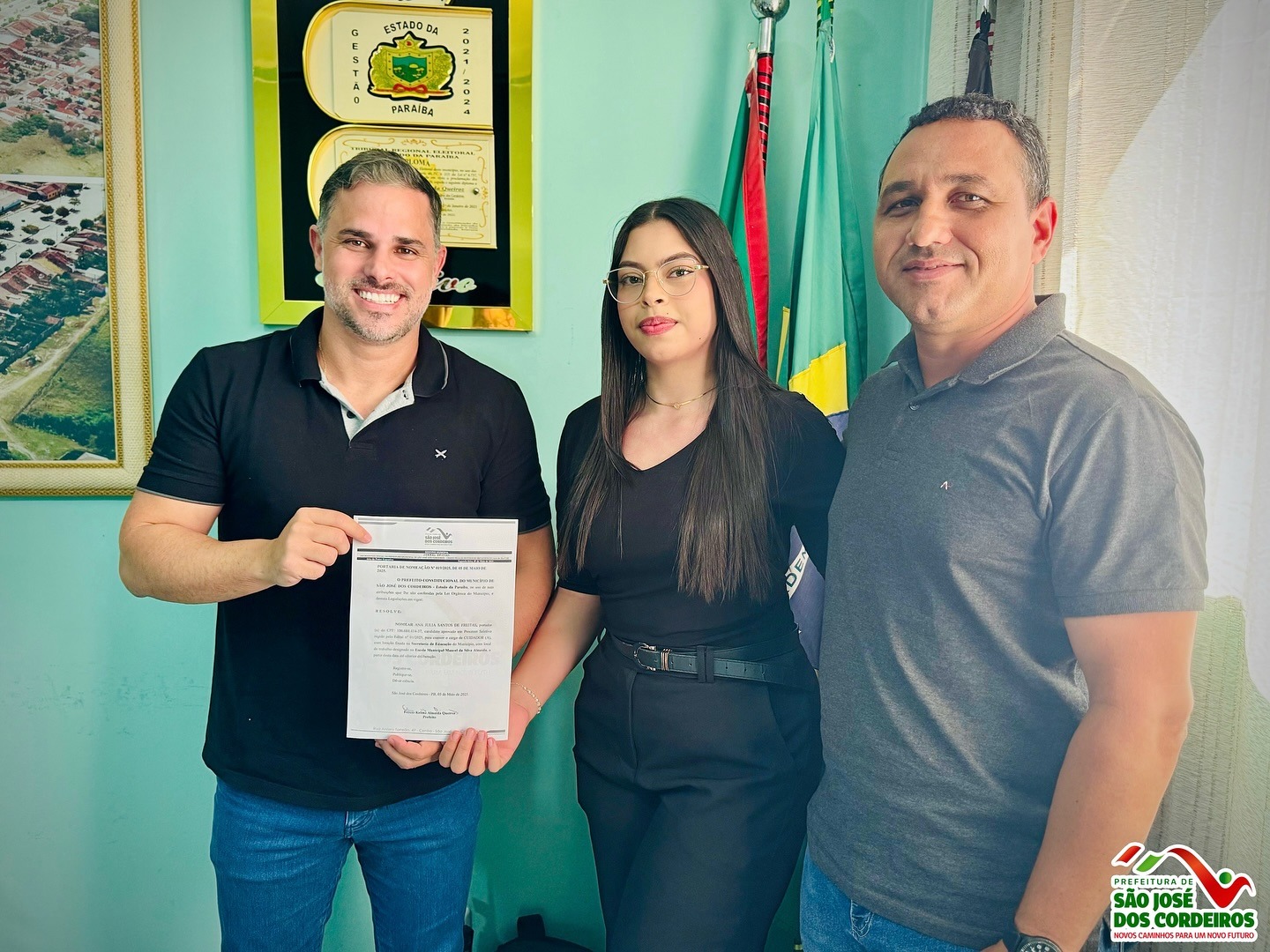 Prefeitura de São José dos Cordeiros realiza a entrega de portarias de nomeação a novos Cuidadores da Educação