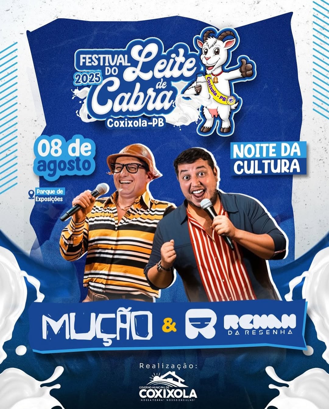 Prefeito de Coxixola anuncia Noite da Cultura como atração do Festival do Leite de Cabra