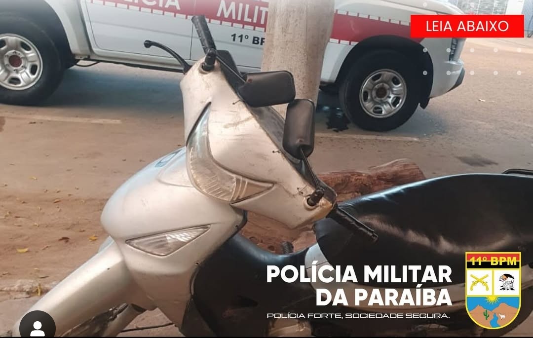 Polícia Militar apreende motocicleta adulterada durante buscas por foragido em São Sebastião do Umbuzeiro