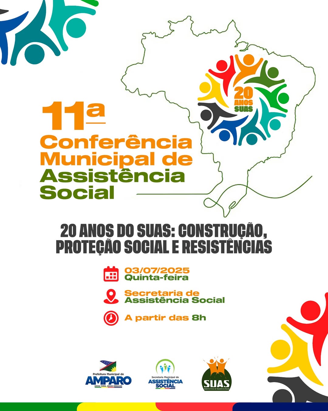 Amparo promove 11ª Conferência de Assistência Social com foco nos 20 anos do SUAS