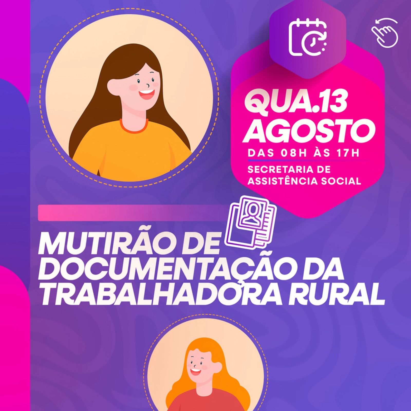 Mutirão de Documentação levará serviços gratuitos às trabalhadoras rurais de Livramento