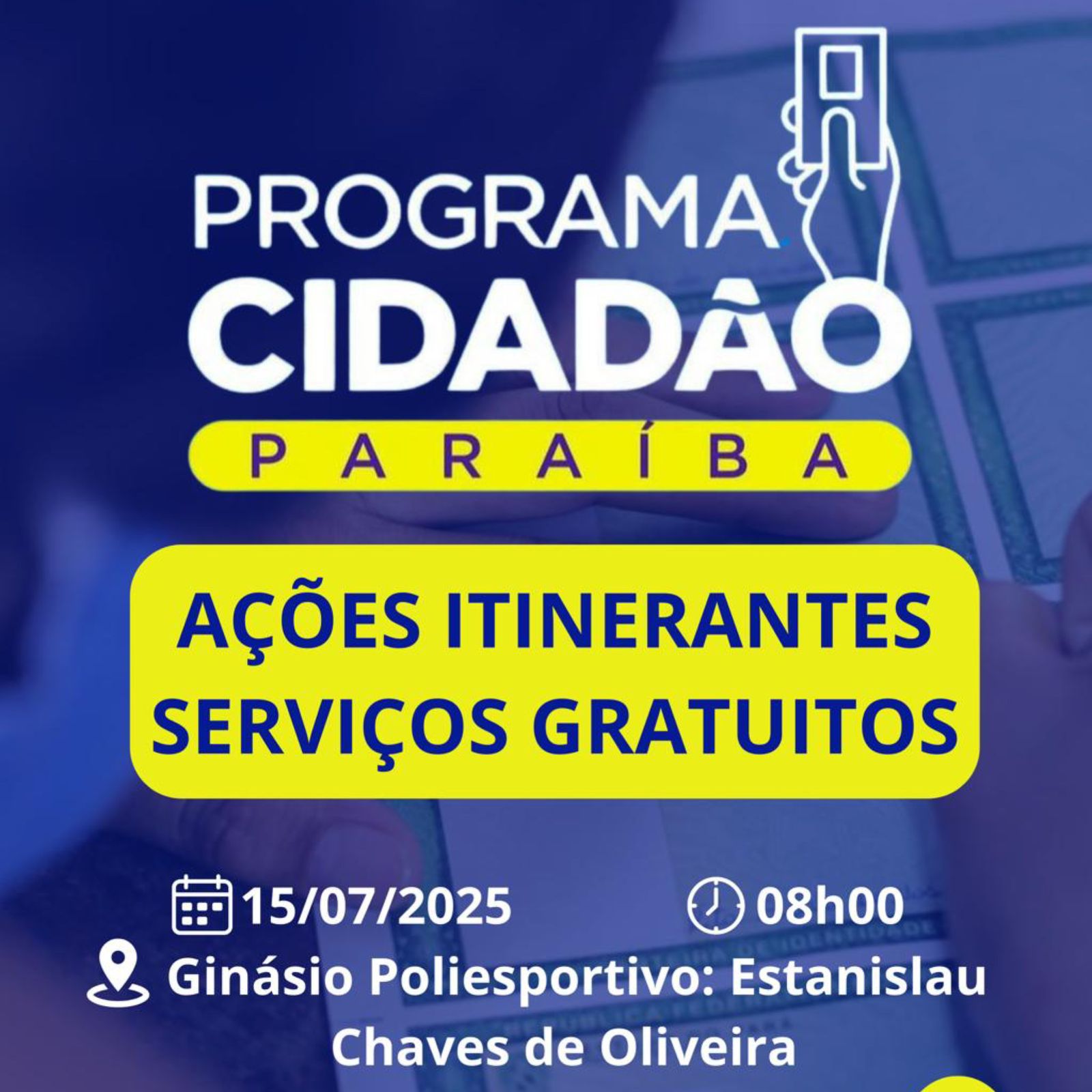 São João do Tigre receberá ações do programa Cidadão com serviços gratuitos para a população