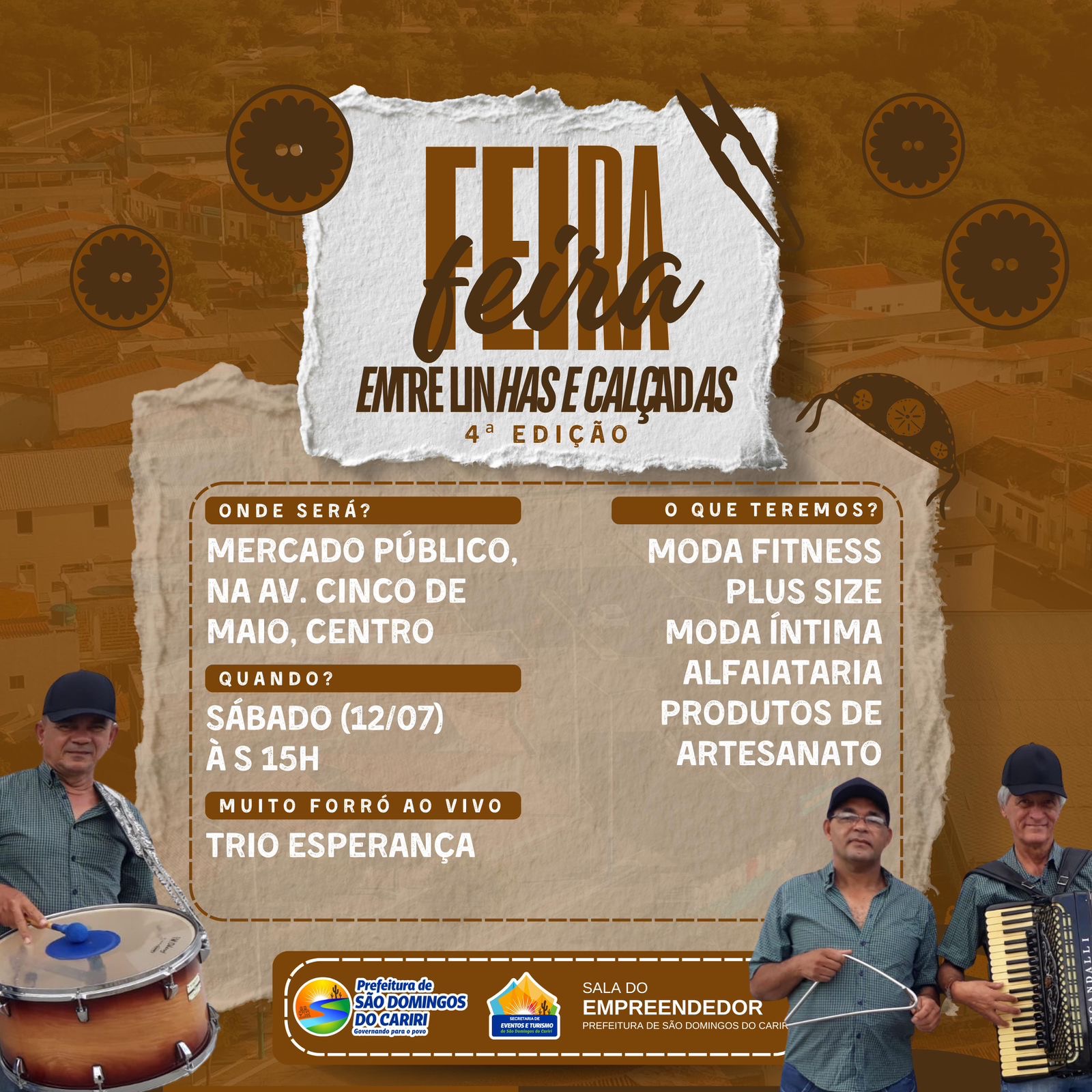 4ª Edição da feira “Entre Linhas e Calçadas” acontece no próximo sábado (12) em São Domingos do Cariri