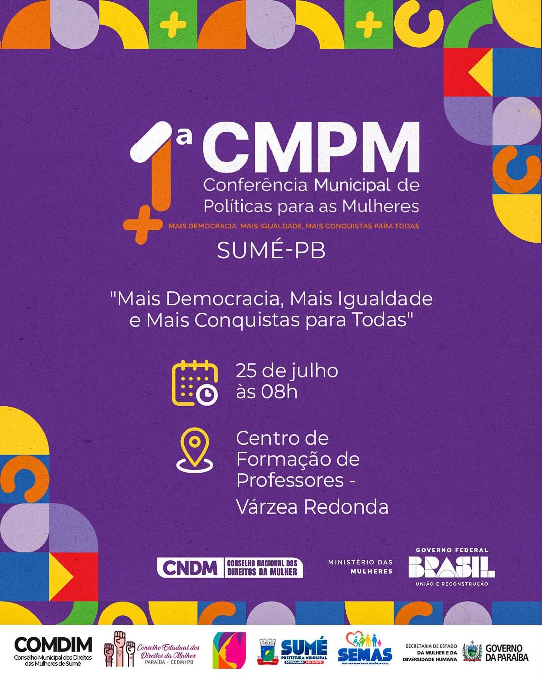 Sumé realiza 1ª Conferência Municipal de Políticas para as Mulheres nesta sexta-feira(25)