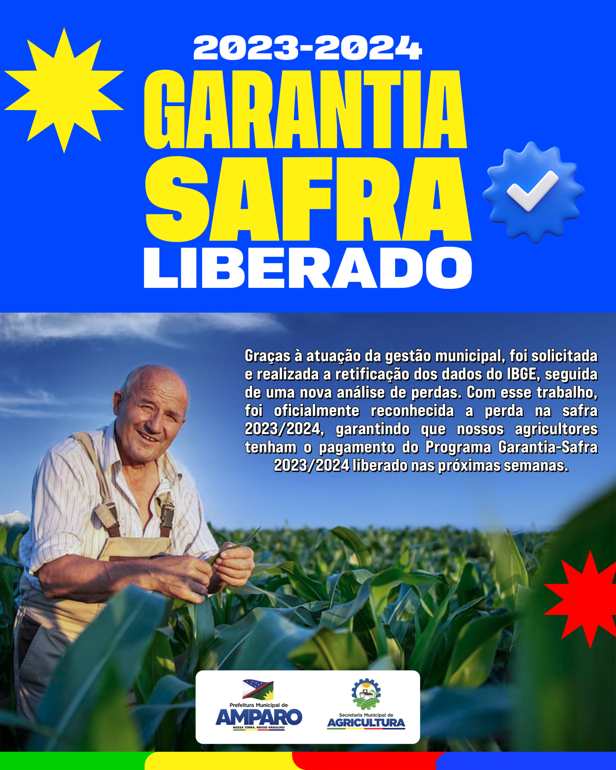 Agricultores de Amparo serão contemplados com pagamento do Garantia Safra 2023/2024