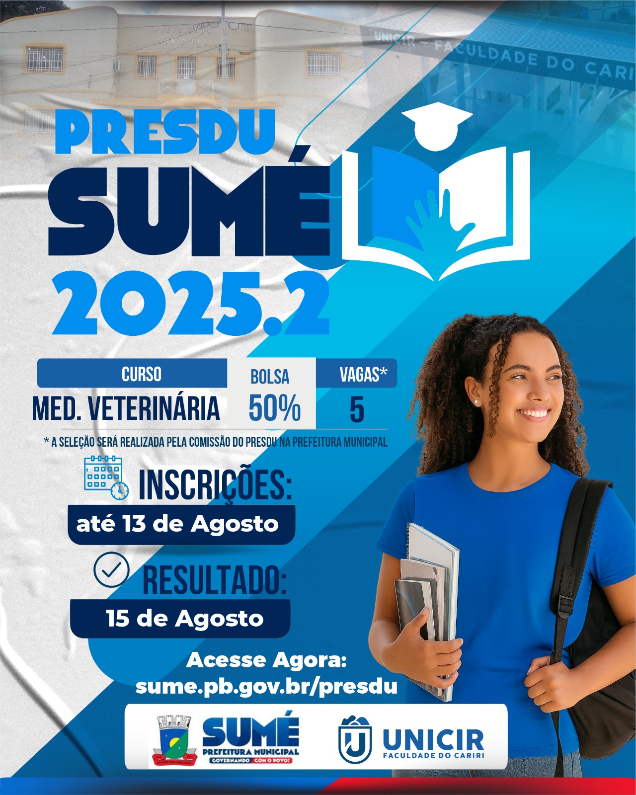 Prefeitura de Sumé lança Programa Municipal de Bolsas para o Ensino Superior em parceria com a UNICIR – Faculdade do Cariri paraibano