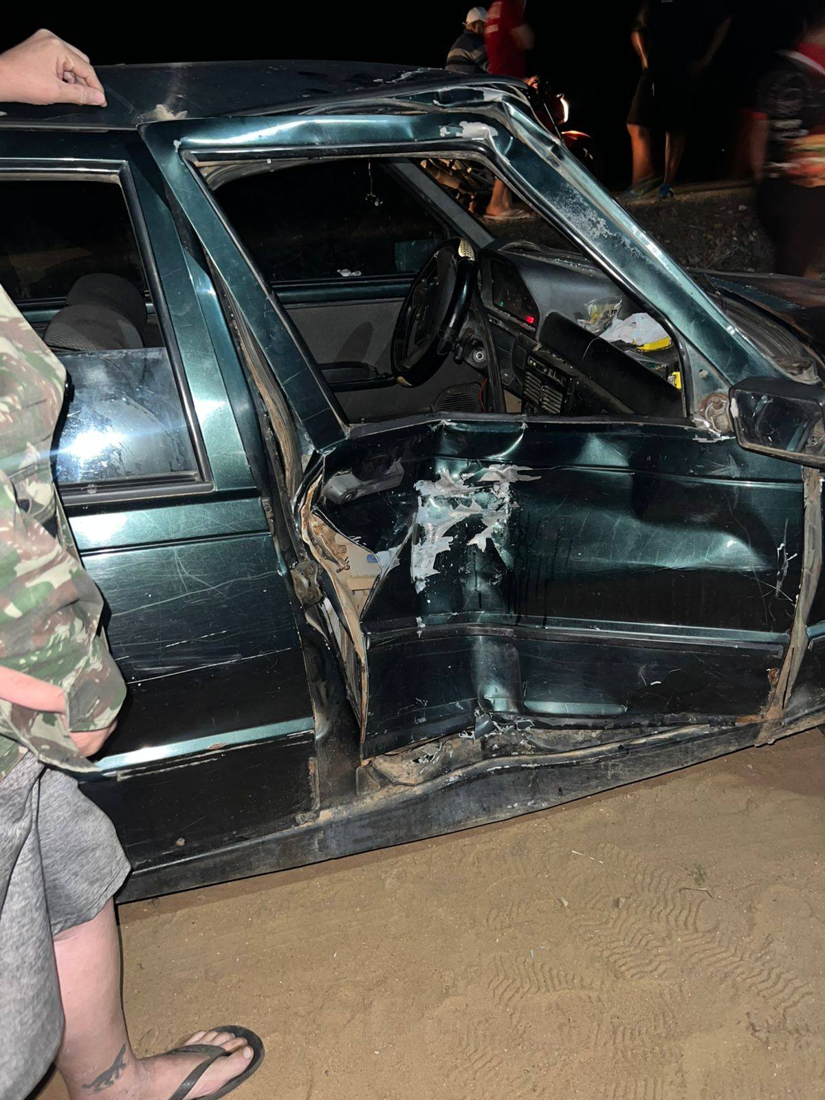 Acidente deixa motociclista ferido na comunidade de Malhada Vermelha, em Santo André