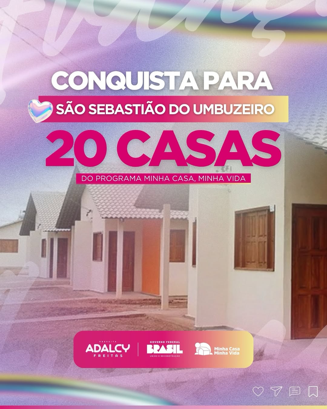 São Sebastião do Umbuzeiro é contemplado com 20 casas populares pelo programa Minha Casa, Minha Vida