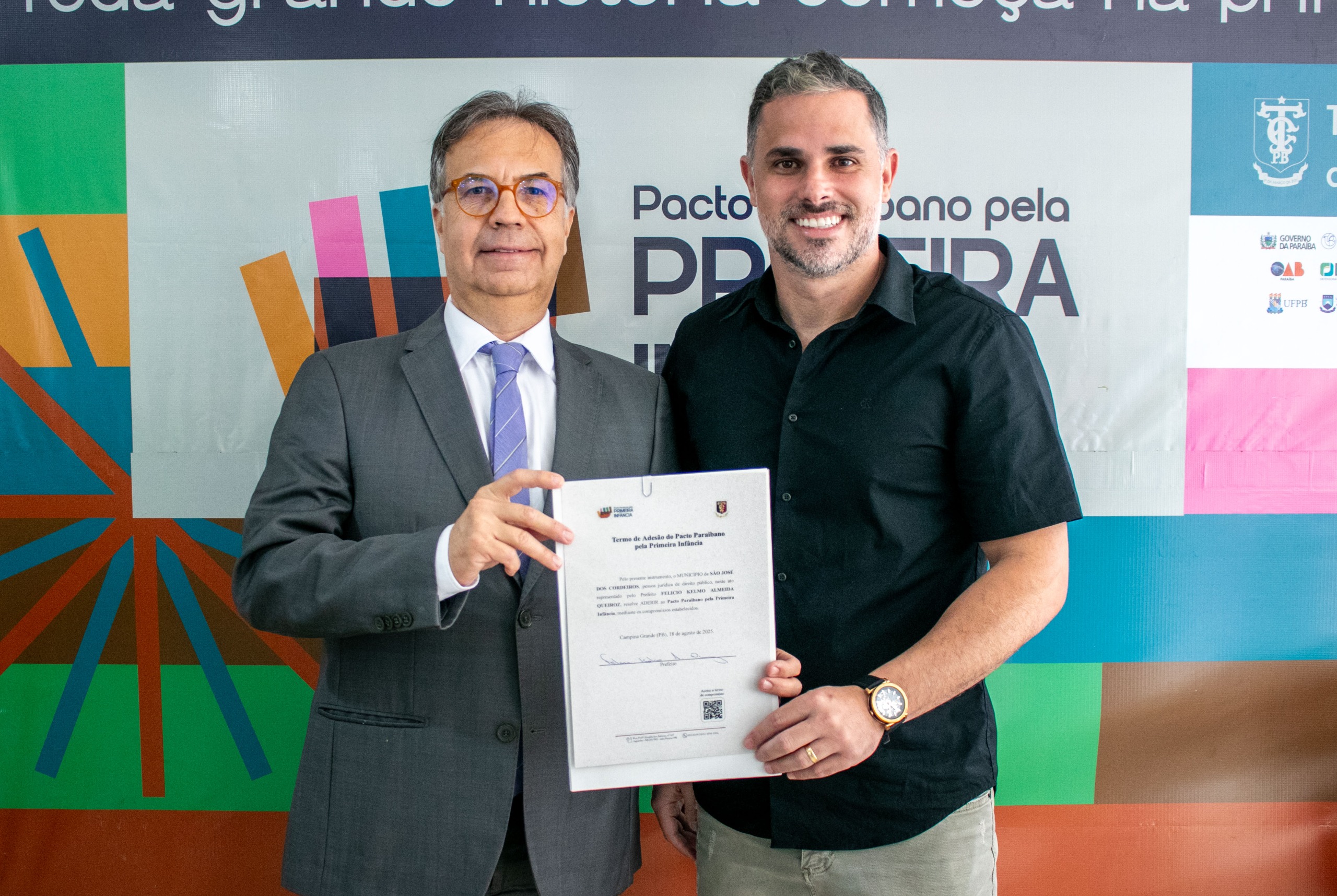 Prefeito de São José dos Cordeiros assina Pacto pela Primeira Infância no Tribunal de Contas da Paraíba