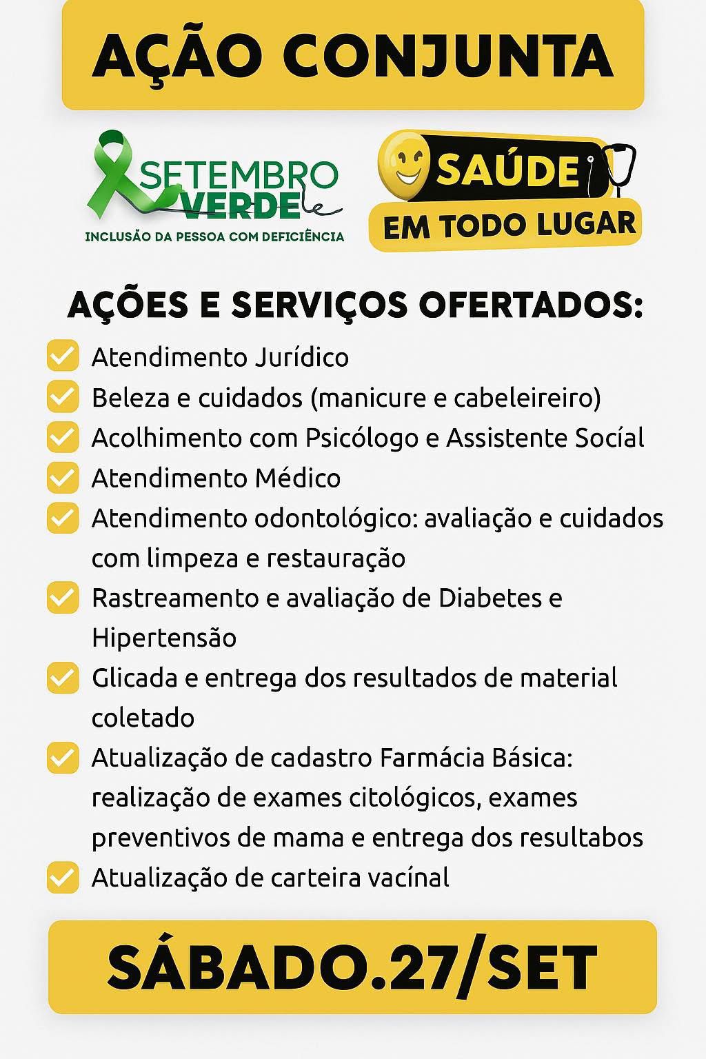 Prefeitura de Camalaú promove ação integrada de saúde, cidadania e assistência social