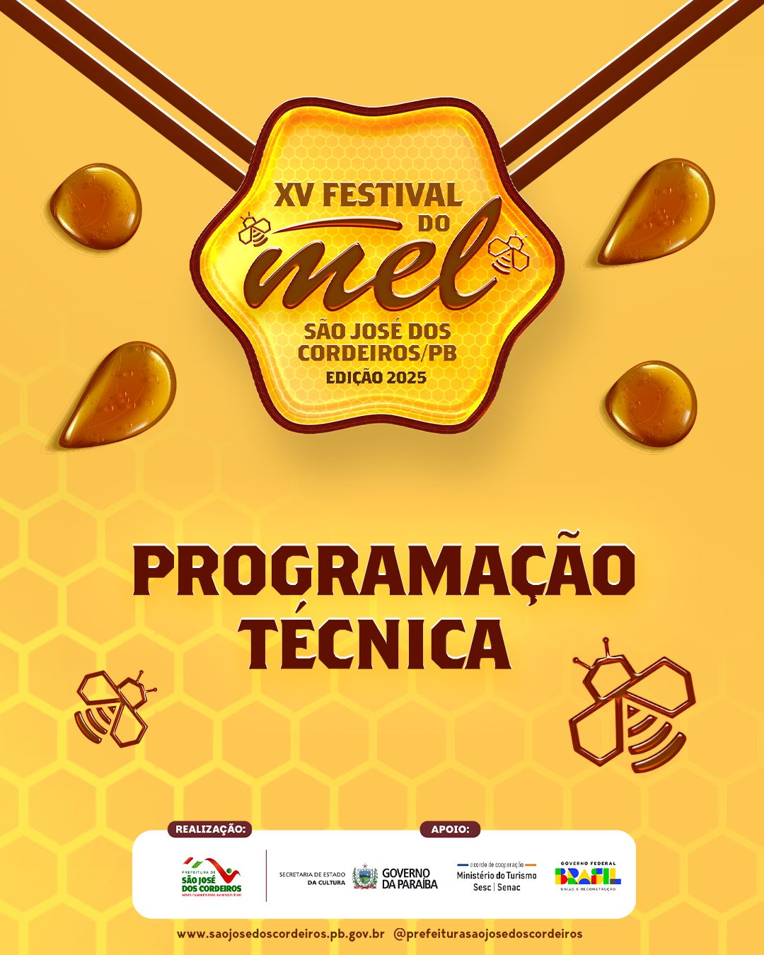 São José dos Cordeiros: Programação Técnica do XV Festival do Mel 2025 é divulgada