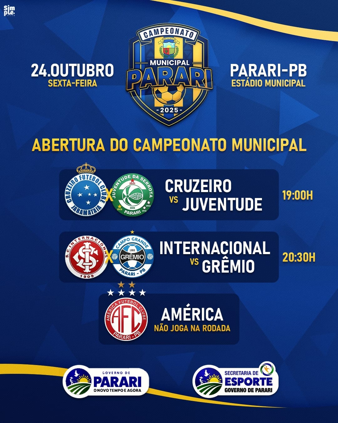 Prefeitura de Parari realiza abertura do Campeonato Municipal de Futebol 2025 nesta sexta-feira (24)