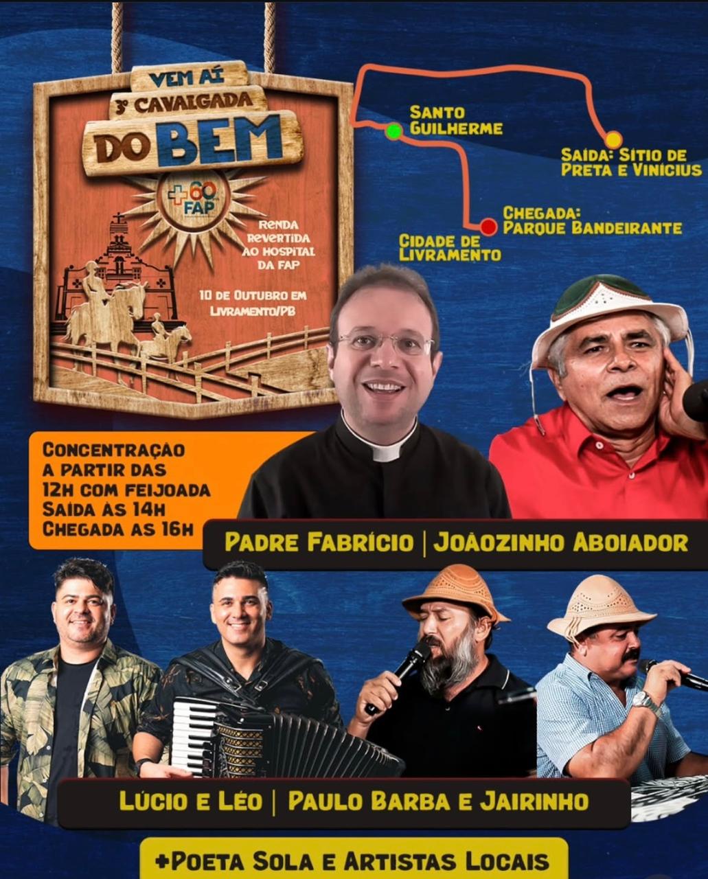 Livramento realiza a 3ª Cavalgada do Bem em apoio ao Hospital da FAP