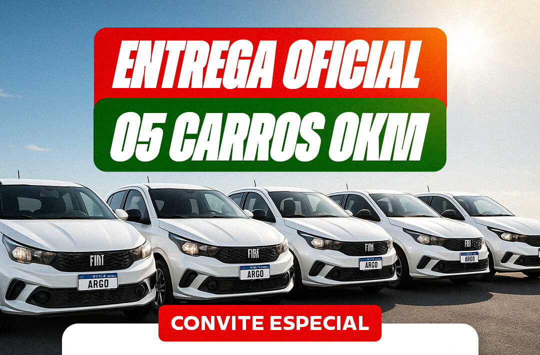 Prefeitura de Caraúbas realizará entrega de 5 veículos 0km neste sábado (04)