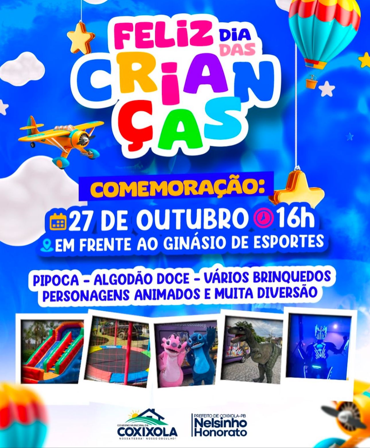 Prefeitura de Coxixola prepara grande festa para celebrar o Dia das Crianças