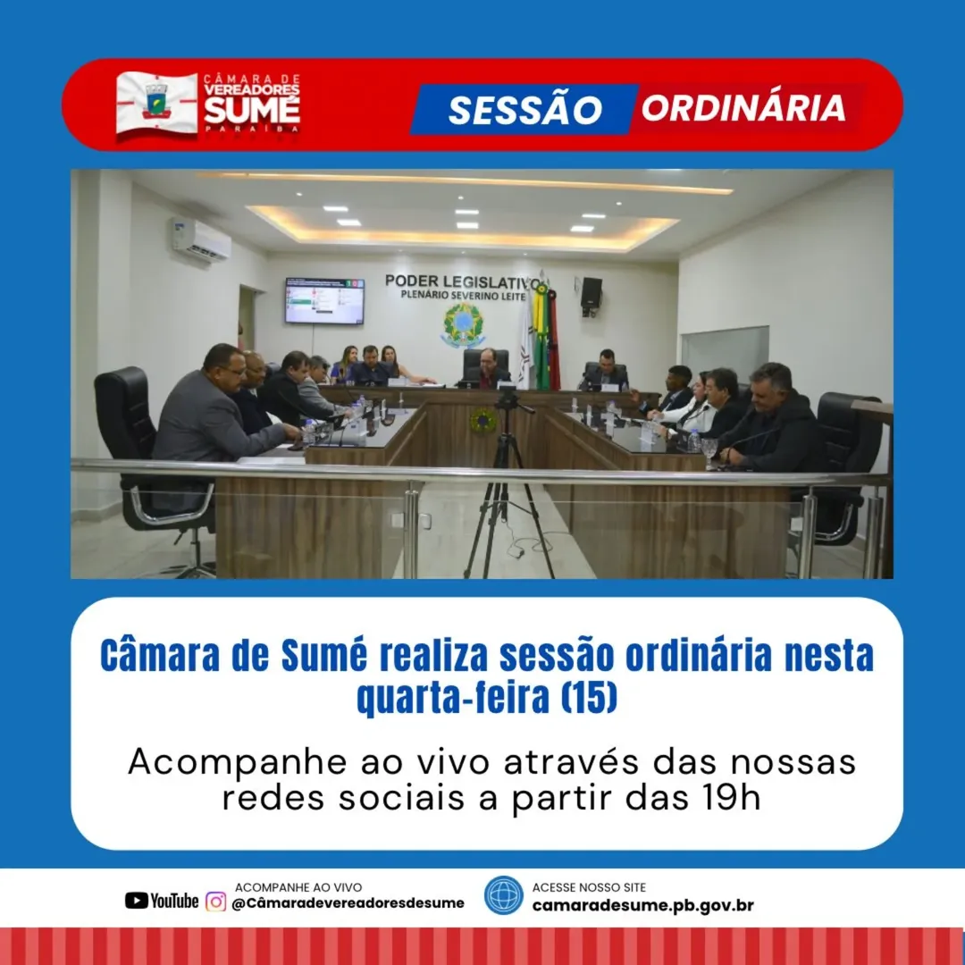 Câmara Municipal de Sumé apreciará contas do ex-prefeito Eden Duarte nesta quarta-feira (15)