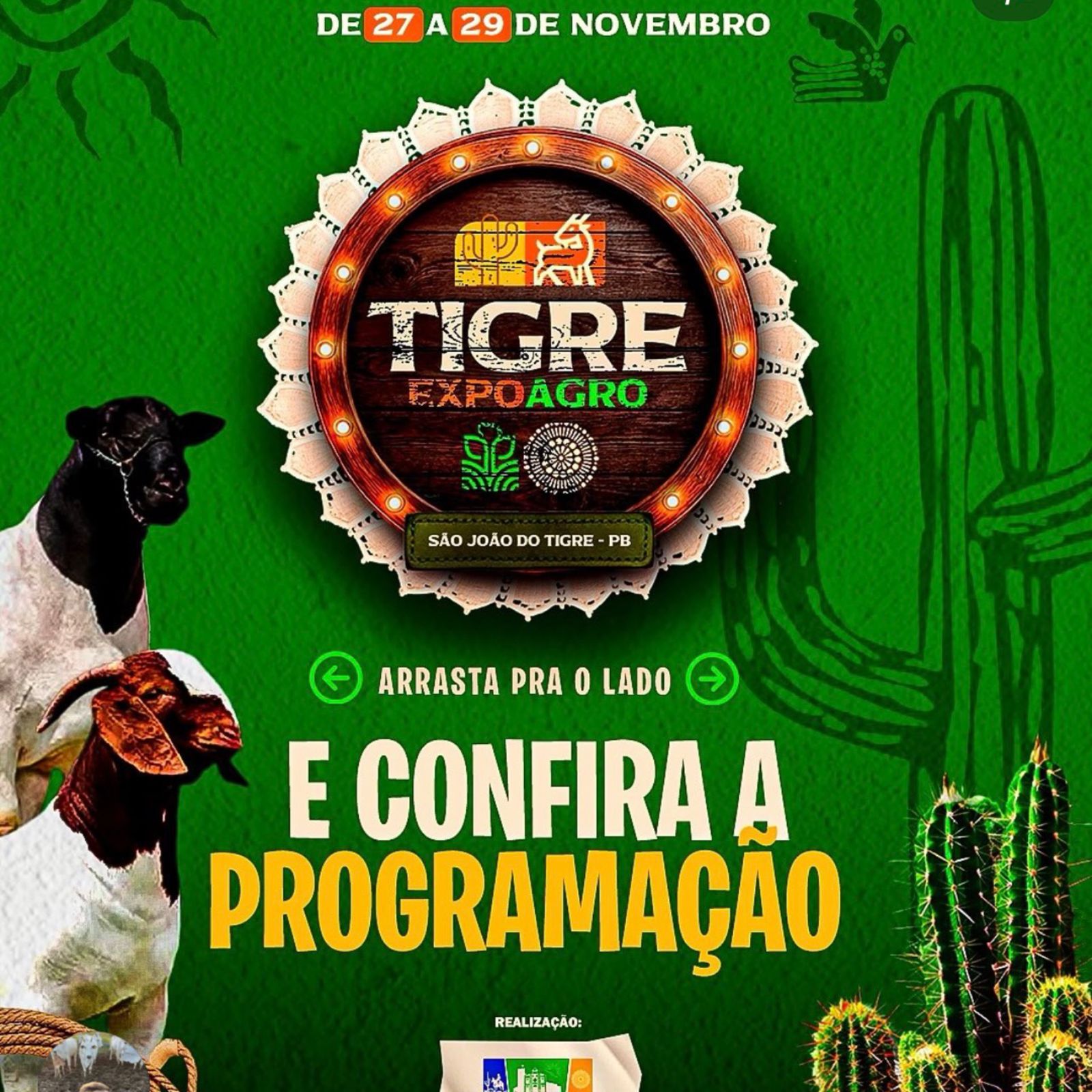 Prefeitura divulga programação oficial da Tigre Expoagro 2025, em São João do Tigre