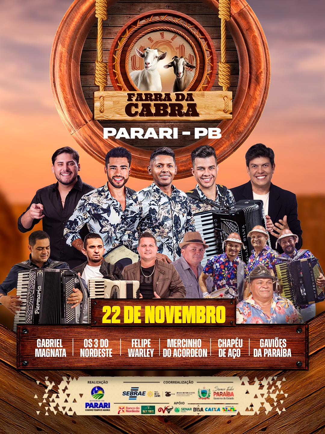 Prefeito de Parari, Genival Queiroz, divulga programação oficial da 1ª edição da Farra da Cabra