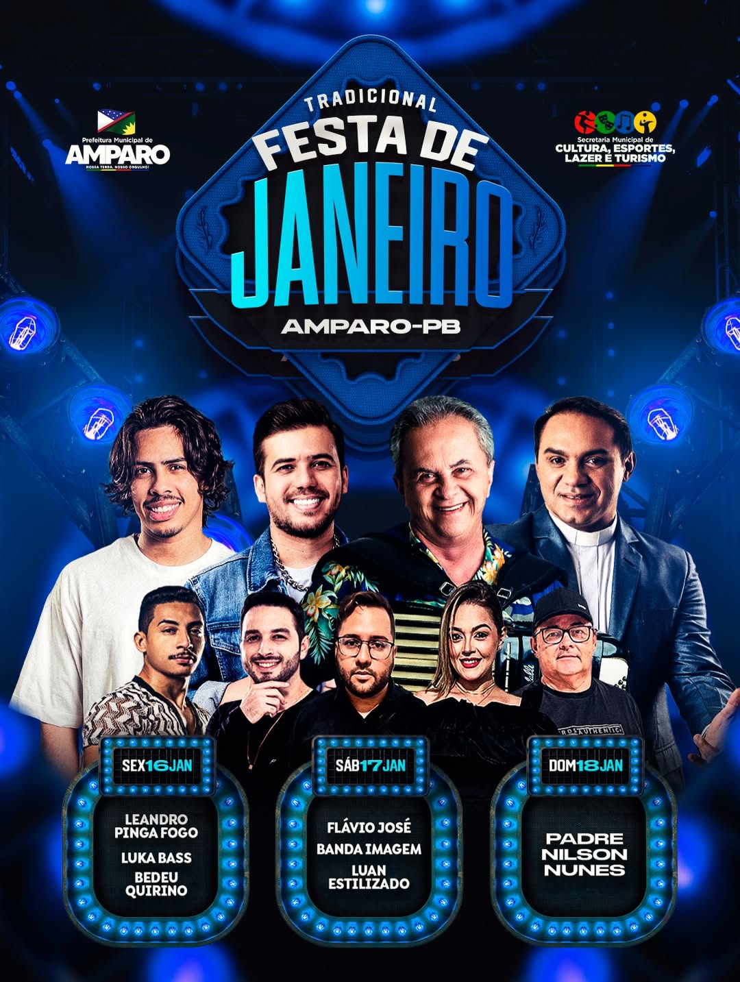 Festa de Janeiro 2026 de Amparo tem programação oficial divulgada