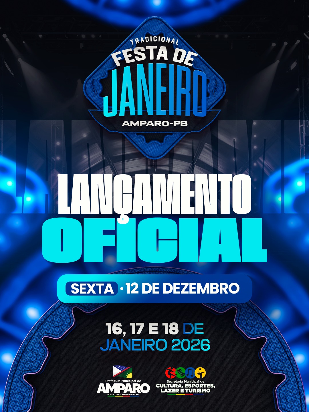 Prefeitura de Amparo anuncia data do lançamento oficial da tradicional Festa de Janeiro 2026