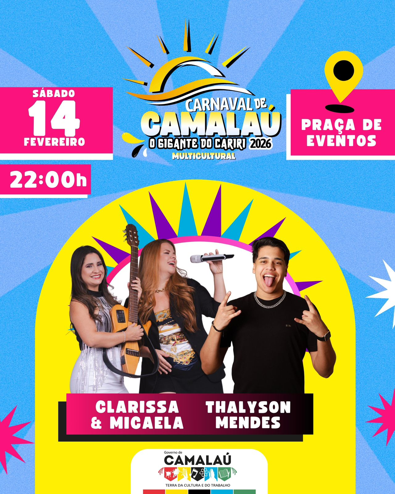 Carnaval de Camalaú 2026 começa com grande festa no dia 14 de fevereiro