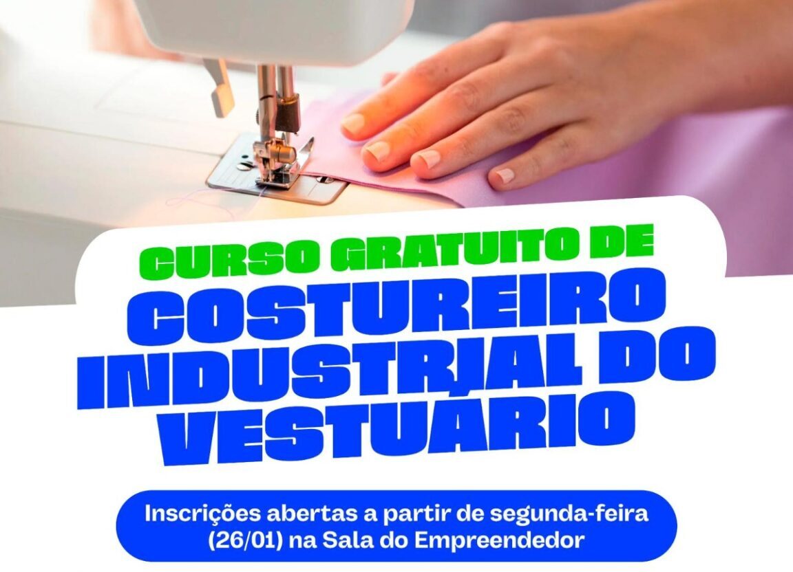 Prefeitura de Amparo abre inscrições para curso gratuito de Costureiro Industrial