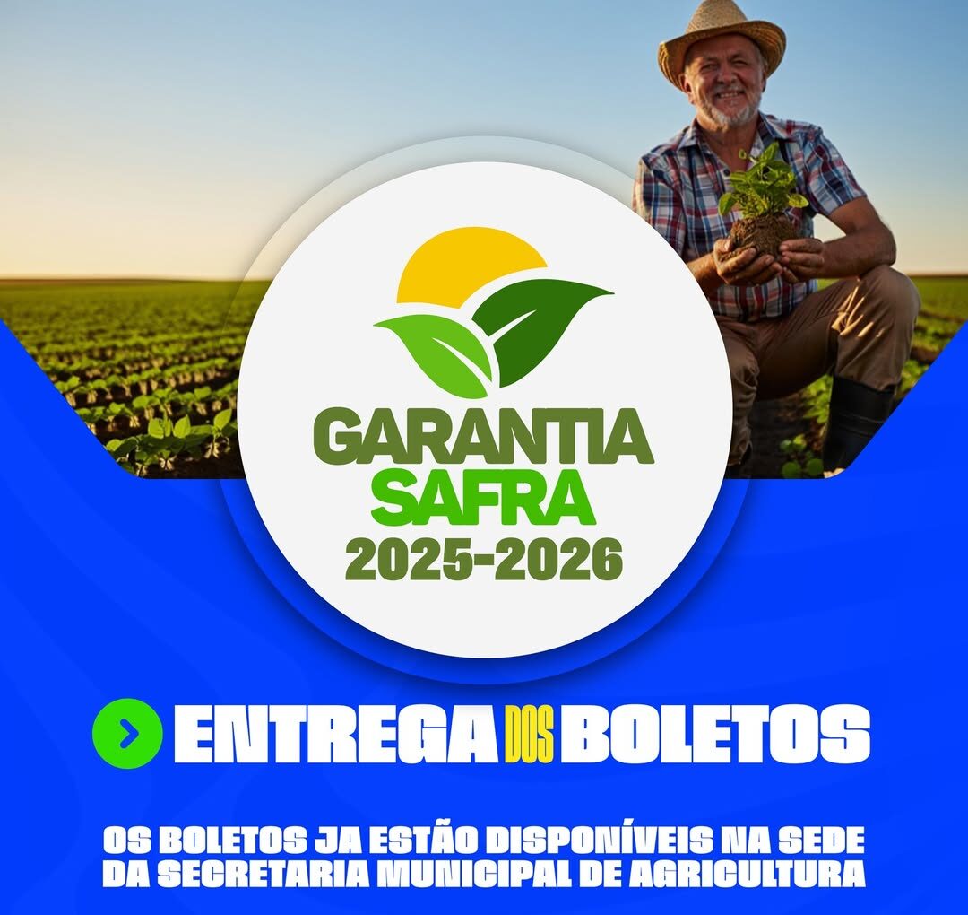 Prefeitura de Amparo disponibiliza boletos do Garantia-Safra 2025/2026