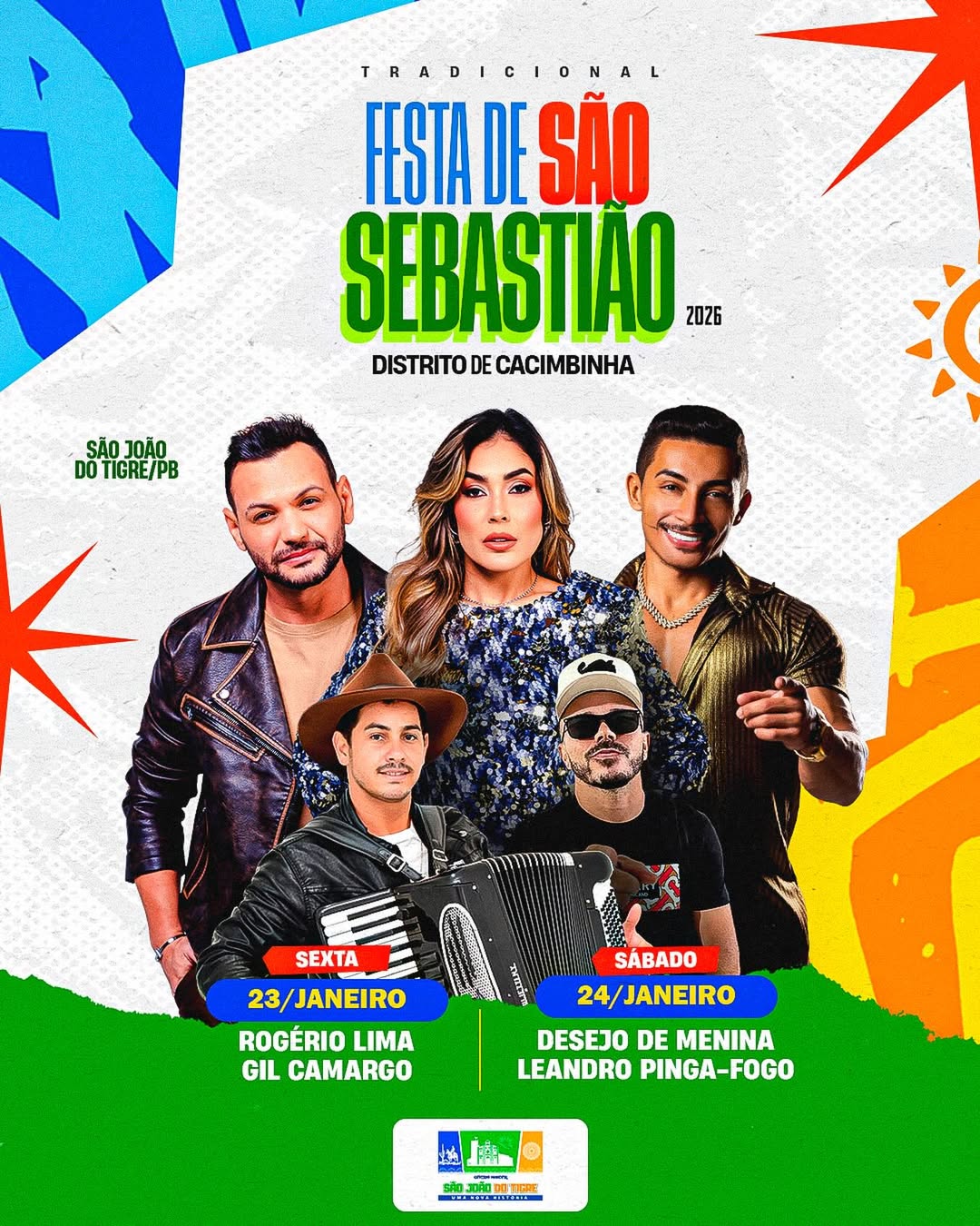 Prefeito Márcio Leite divulga atrações da Festa de São Sebastião no Distrito de Cacimbinha, em São João do Tigre