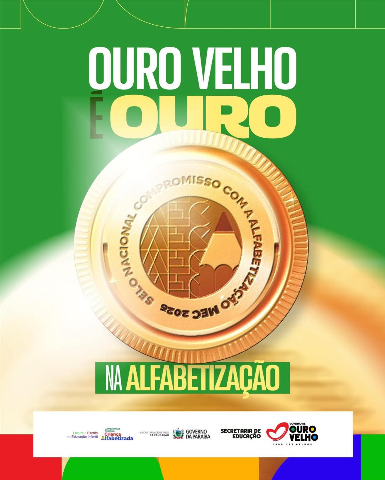 Ouro Velho conquista Selo Ouro do Compromisso Nacional com a Alfabetização 2025