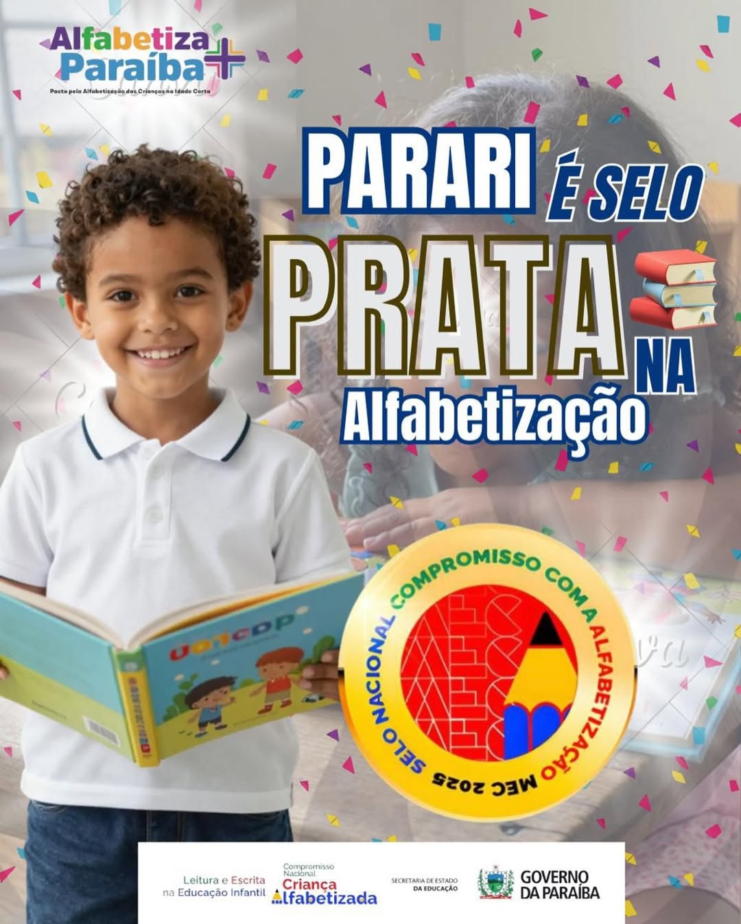 Parari conquista Selo Prata da Alfabetização e fortalece compromisso com a educação