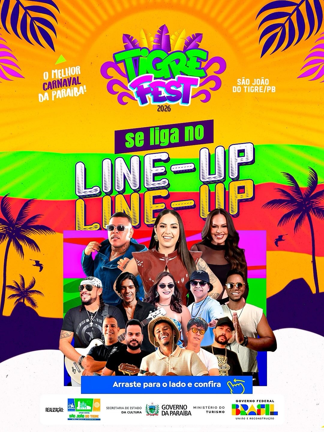 Tigre Fest 2026 divulga programação completa com horários definidos