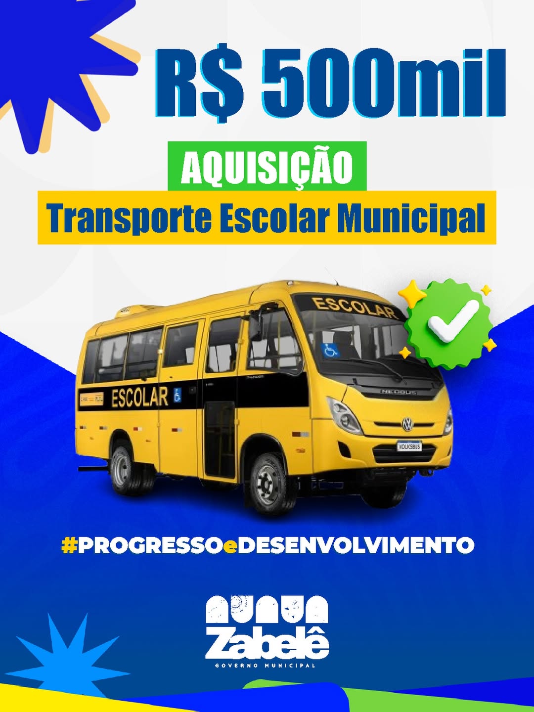 Prefeitura de Zabelê garante R$ 500 mil para aquisição de novo transporte escolar em parceria com o Governo do Estado