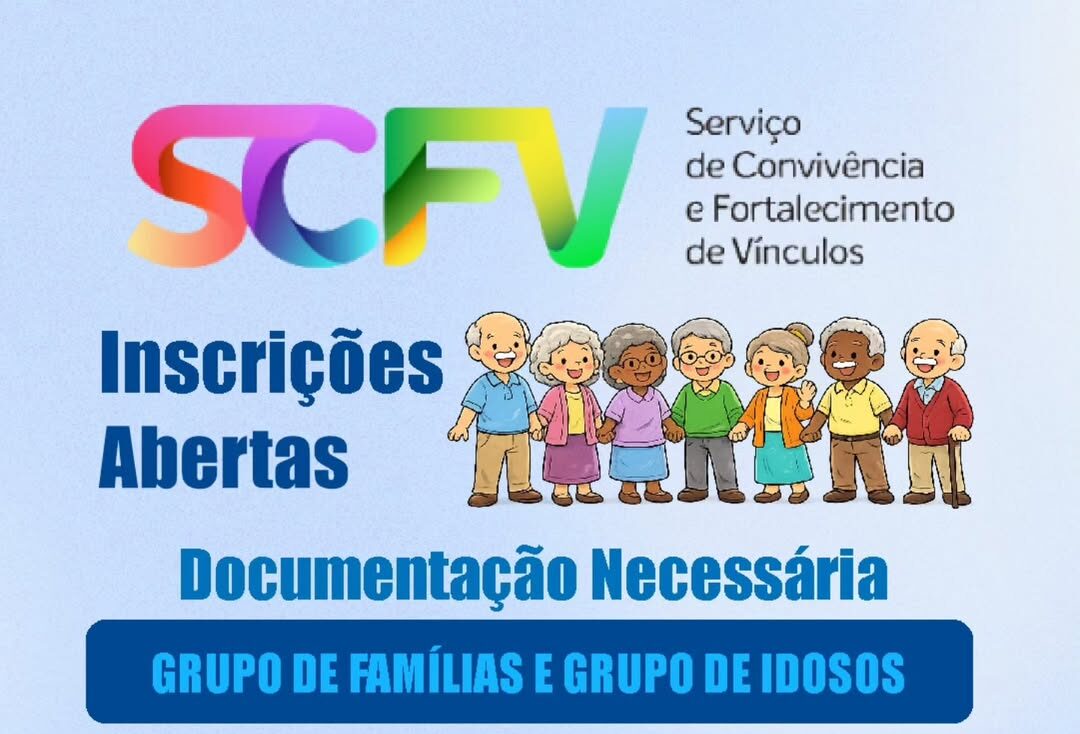 Prefeitura de Zabelê abre inscrições para o Serviço de Convivência e Fortalecimento de Vínculos destinado a famílias e idosos