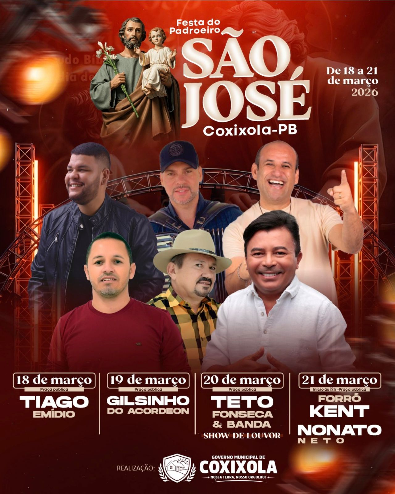 Evento tradicional, Festa de São José fortalece cultura e fé em Coxixola; Confira programação