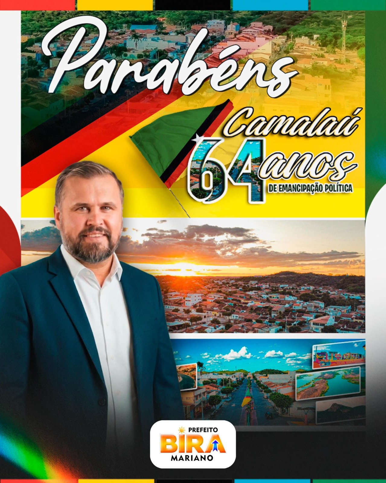 Prefeito Bira Mariano anuncia programação especial pelos 64 anos de Emancipação Política de Camalaú