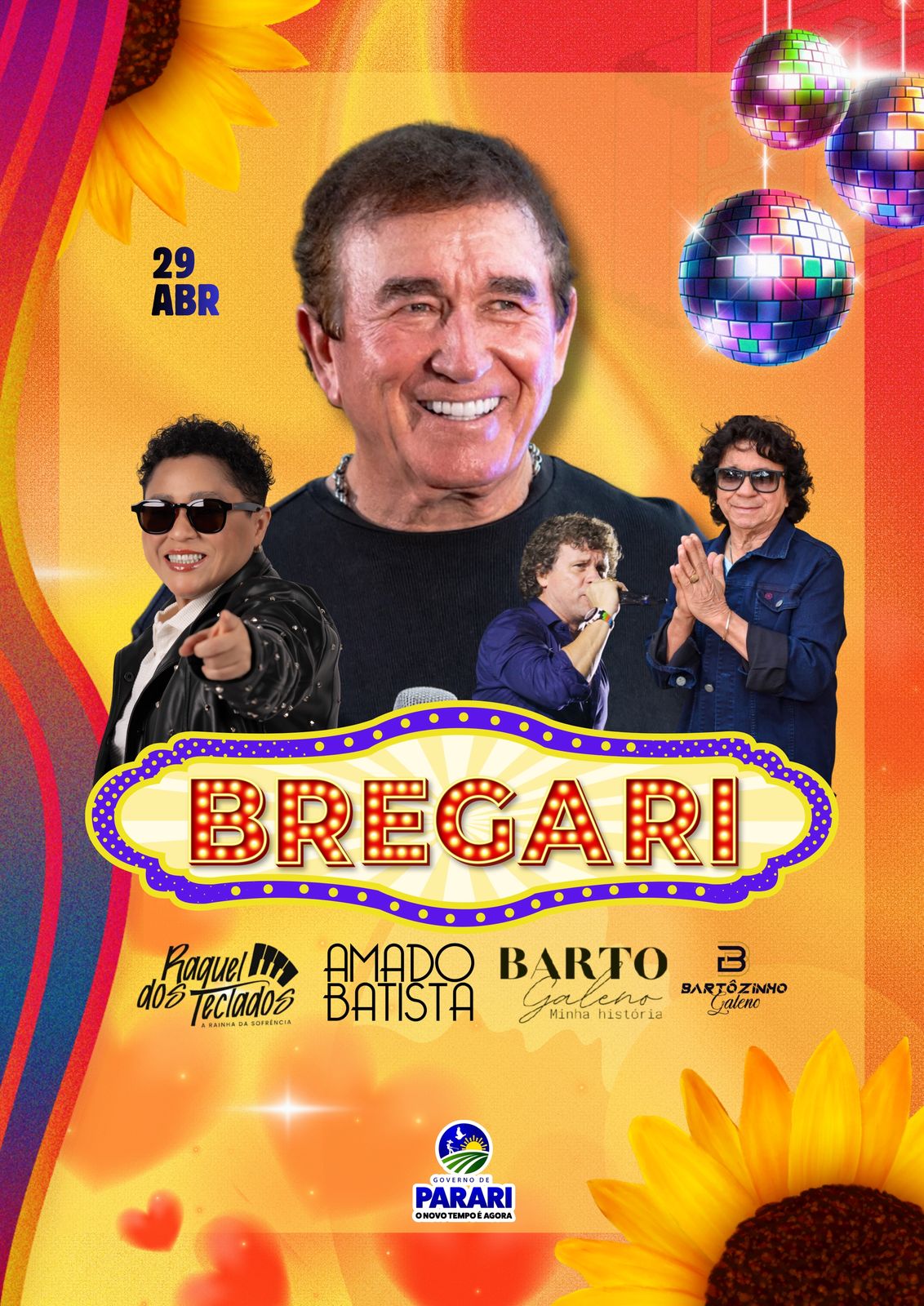 Prefeito de Parari anuncia primeira edição do BREGARI com grandes nomes do brega em praça pública