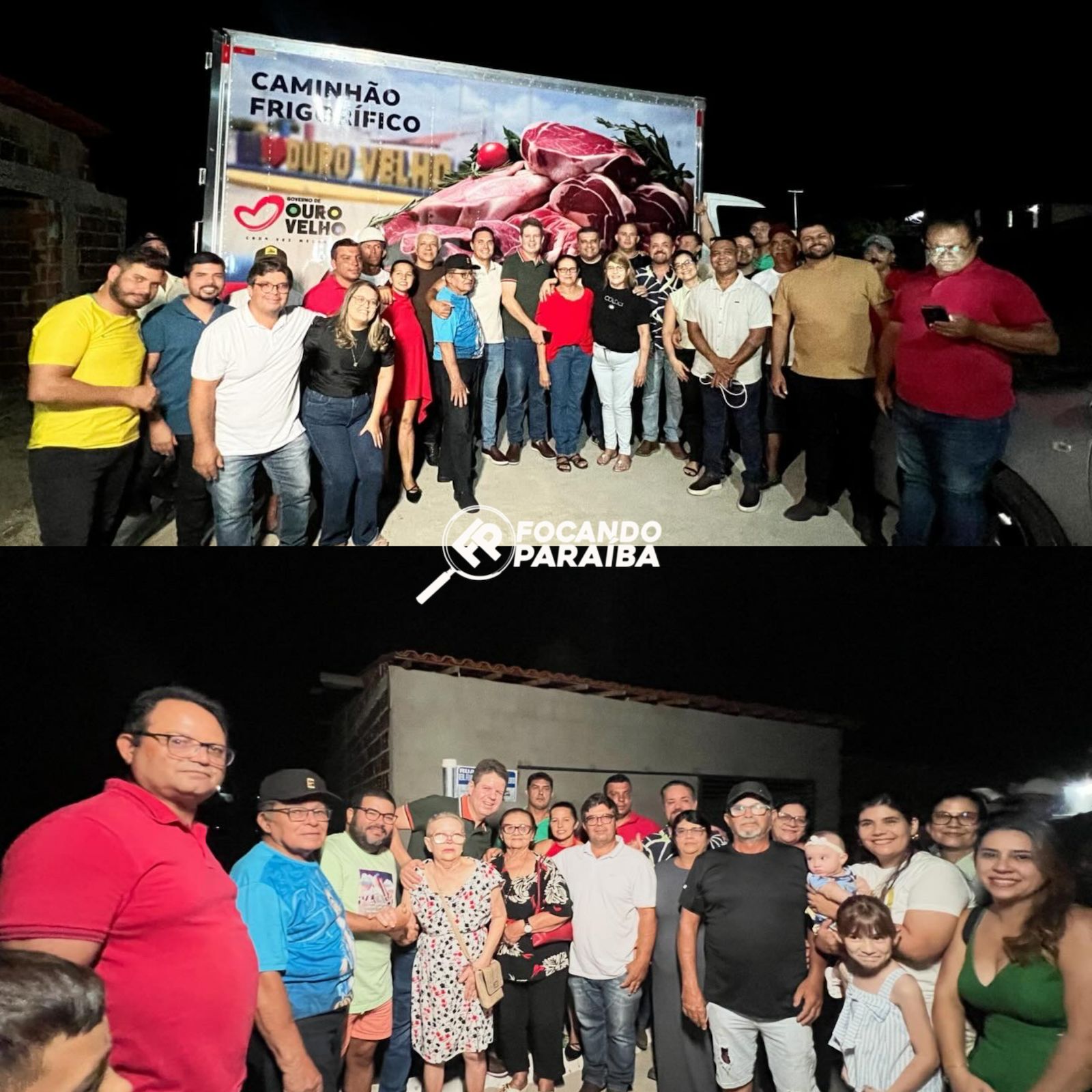 Prefeito Dr. Júnior entrega pavimentação e caminhão frigorífico em Ouro Velho